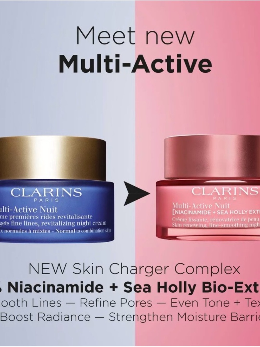 Clarins Multi-Active Nuit Night Cream Moisturizer for Lines, Pores, Glow 1.7oz - Picture 14 of 15
